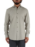 GREIGE | Camicia slim fit in cotone e cashmere GREIGE | Camicia slim fit in cotone e cashmere