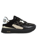 NERO | Sneakers in pelle e tessuto LIU JO MAXI WONDER 91 NERO | Sneakers in pelle e tessuto LIU JO MAXI WONDER 91