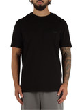 NERO | T-shirt in cotone regular fit con scritta logo frontale NERO | T-shirt in cotone regular fit con scritta logo frontale