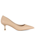 BEIGE | Décolleté in pelle DEVA 04 con tacco kitten