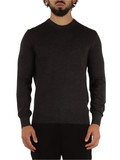 GRIGIO SCURO | Maglia girocollo in lana vergine GRIGIO SCURO | Maglia girocollo in lana vergine