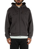 GRIGIO | Felpa in misto cotone con zip e cappuccio GRIGIO | Felpa in misto cotone con zip e cappuccio
