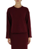 BORDEAUX | Maglia girocollo in lana merino e cashmere
