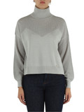 ARGENTO | JEANS: Maglia collo alto in misto viscosa e lurex