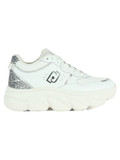 BIANCO | Sneakers in pelle e tessuto STEFFY 01 con glitter BIANCO | Sneakers in pelle e tessuto STEFFY 01 con glitter