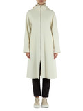 PANNA | Cappotto in lana con zip e cappuccio PANNA | Cappotto in lana con zip e cappuccio
