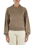 TORTORA | Maglia con cappuccio in misto viscosa TORTORA | Maglia con cappuccio in misto viscosa