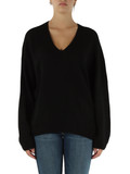 NERO | Maglia collo a V in misto lana e viscosa NERO | Maglia collo a V in misto lana e viscosa