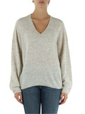 GRIGIO CHIARO | Maglia collo a V in misto lana e viscosa GRIGIO CHIARO | Maglia collo a V in misto lana e viscosa