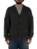 GRIGIO SCURO | Cardigan effetto vintage in misto lana GRIGIO SCURO | Cardigan effetto vintage in misto lana
