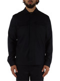 BLU SCURO | Overshirt in lana e cashmere