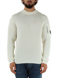 OFF WHITE | Maglia girocollo a coste in misto lana vergine OFF WHITE | Maglia girocollo a coste in misto lana vergine