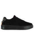 NERO | Sneakers in ciniglia e pelle con scritta logo NERO | Sneakers in ciniglia e pelle con scritta logo
