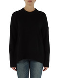 NERO | Maglia girocollo in cotone con scritta logo NERO | Maglia girocollo in cotone con scritta logo