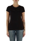 NERO | T-shirt slim fit in cotone con logo in strass NERO | T-shirt slim fit in cotone con logo in strass