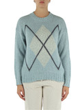 AZZURRO | Maglia girocollo in misto alpaca, cashmere e mohair AZZURRO | Maglia girocollo in misto alpaca, cashmere e mohair