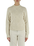 BEIGE | Maglia girocollo in misto lana, cashmere e mohair BEIGE | Maglia girocollo in misto lana, cashmere e mohair