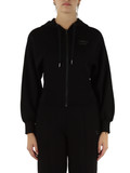 NERO | Felpa con zip e cappuccio in misto viscosa NERO | Felpa con zip e cappuccio in misto viscosa