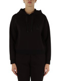 NERO | Felpa con cappuccio in misto viscosa