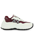BORDEAUX | Sneakers chunky in ecopelle e tessuto