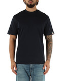 BLU SCURO | T-shirt in cotone con ricamo logo frontale BLU SCURO | T-shirt in cotone con ricamo logo frontale