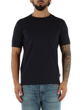 BLU SCURO | T-shirt in cotone con scritta logo a rilievo BLU SCURO | T-shirt in cotone con scritta logo a rilievo