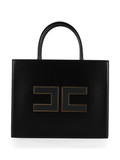 NERO | Borsa tote in pelle sintetica con logo frontale NERO | Borsa tote in pelle sintetica con logo frontale