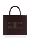 MERLOT | Borsa tote in pelle sintetica con logo frontale MERLOT | Borsa tote in pelle sintetica con logo frontale