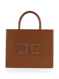 CUOIO | Borsa tote in pelle sintetica con logo frontale CUOIO | Borsa tote in pelle sintetica con logo frontale