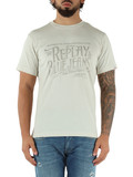 BEIGE | T-shirt in cotone con stampa logo frontale