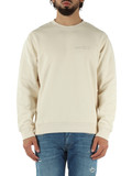 CREMA | Felpa girocollo con ricamo logo frontale CREMA | Felpa girocollo con ricamo logo frontale