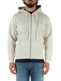 BEIGE | Felpa con cappuccio e zip in cotone garzato BEIGE | Felpa con cappuccio e zip in cotone garzato