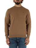 CAMMELLO | Maglia girocollo in misto lana e viscosa con patch logo CAMMELLO | Maglia girocollo in misto lana e viscosa con patch logo
