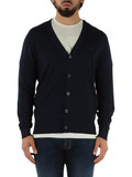 BLU SCURO | Cardigan in misto lana con ricamo logo BLU SCURO | Cardigan in misto lana con ricamo logo