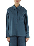 BLU | Camicia in cotone con scritta logo laterale BLU | Camicia in cotone con scritta logo laterale