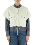 OFF WHITE | Gilet teddy cropped oversize OFF WHITE | Gilet teddy cropped oversize