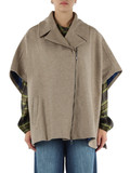 BEIGE | Cappa in misto lana con chiusura zip BEIGE | Cappa in misto lana con chiusura zip