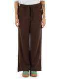 MARRONE | Pantaloni sportivi effetto slavato in cotone felpato MARRONE | Pantaloni sportivi effetto slavato in cotone felpato
