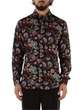 BLU SCURO | Camicia in viscosa con stampa paisley BLU SCURO | Camicia in viscosa con stampa paisley