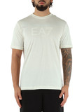 PANNA | T-shirt regular fit in cotone con ricamo logo frontale PANNA | T-shirt regular fit in cotone con ricamo logo frontale