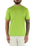 VERDE CHIARO | T-shirt regular fit in cotone con ricamo logo frontale VERDE CHIARO | T-shirt regular fit in cotone con ricamo logo frontale