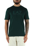 VERDE SCURO | T-shirt regular fit in cotone con ricamo logo frontale VERDE SCURO | T-shirt regular fit in cotone con ricamo logo frontale