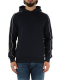 BLU SCURO | Felpa con cappuccio regular fit in misto cotone BLU SCURO | Felpa con cappuccio regular fit in misto cotone