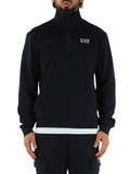BLU SCURO | Felpa collo a zip modern fit in misto cotone BLU SCURO | Felpa collo a zip modern fit in misto cotone