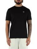 NERO | T-shirt slim fit in misto viscosa con patch logo NERO | T-shirt slim fit in misto viscosa con patch logo