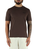 MARRONE | T-shirt slim fit in cotone con stampa logo a rilievo MARRONE | T-shirt slim fit in cotone con stampa logo a rilievo