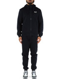 BLU SCURO | Tuta sportiva regular fit composta da felpa con cappuccio e pantaloni BLU SCURO | Tuta sportiva regular fit composta da felpa con cappuccio e pantaloni