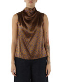 MARRONE | Top in seta stretch MARRONE | Top in seta stretch