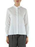 BIANCO | Camicia in cotone con colletto alla coreana BIANCO | Camicia in cotone con colletto alla coreana