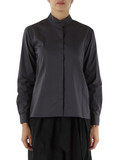 GRIGIO SCURO | Camicia in cotone con colletto alla coreana GRIGIO SCURO | Camicia in cotone con colletto alla coreana